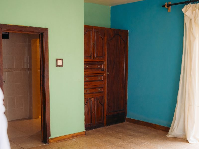 Wardrobe with in-room safe in Cristal Resort's guest rooms, Paje Beach, Zanzibar.